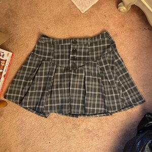 Plaid Button-Up Women's Skirt